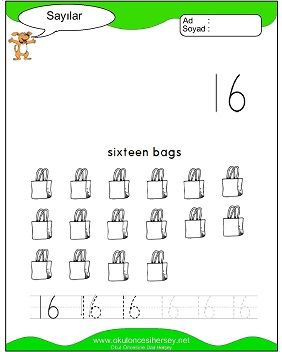 okul öncesi 1 sayısı çizgi çalışması